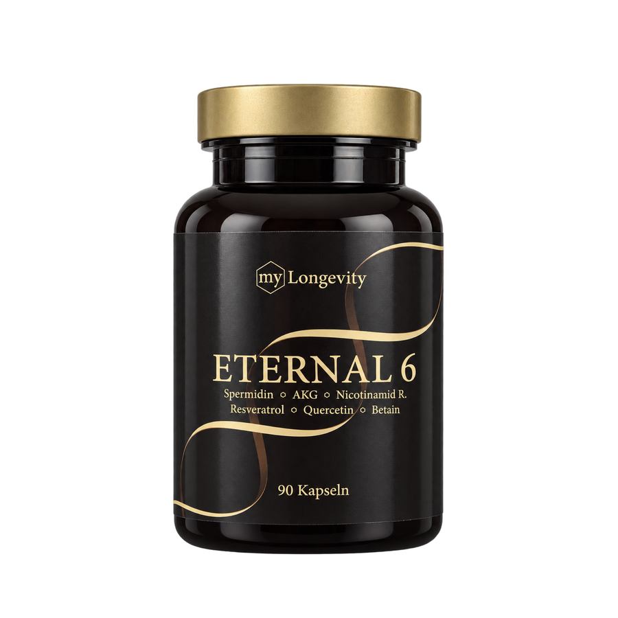 ETERNAL 6 longevity complex by my Longevity, jar with 90 vegan capsules
